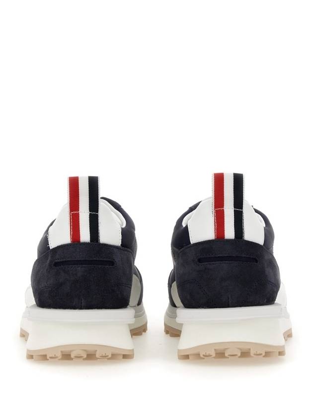 Eco Nylon Alumni Trainer Low Top Sneakers Blue - THOM BROWNE - BALAAN 5