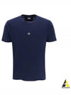 Logo Print Short Sleeve T-Shirt Navy - CP COMPANY - BALAAN 2