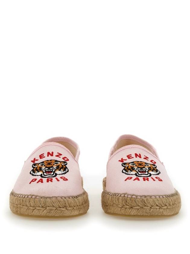 Tiger Canvas Espadrilles Pink - KENZO - BALAAN 6