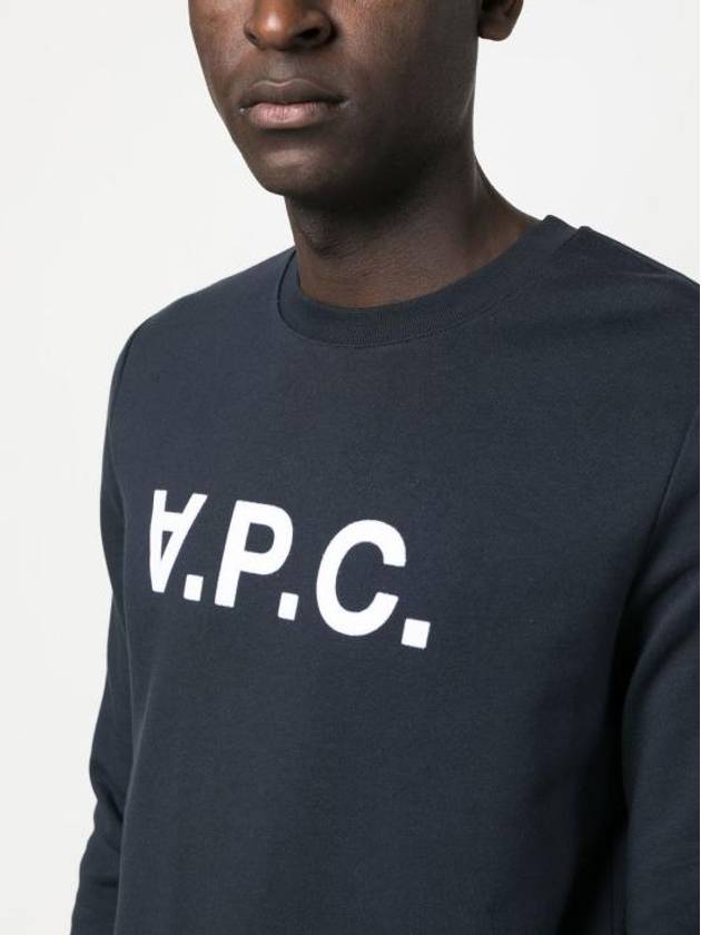 VPC Logo Crew Neck Sweatshirt Navy - A.P.C. - BALAAN 5