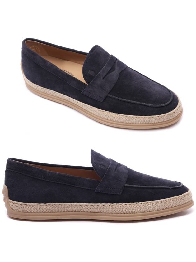 Flat Suede Loafers Blue - TOD'S - BALAAN 3