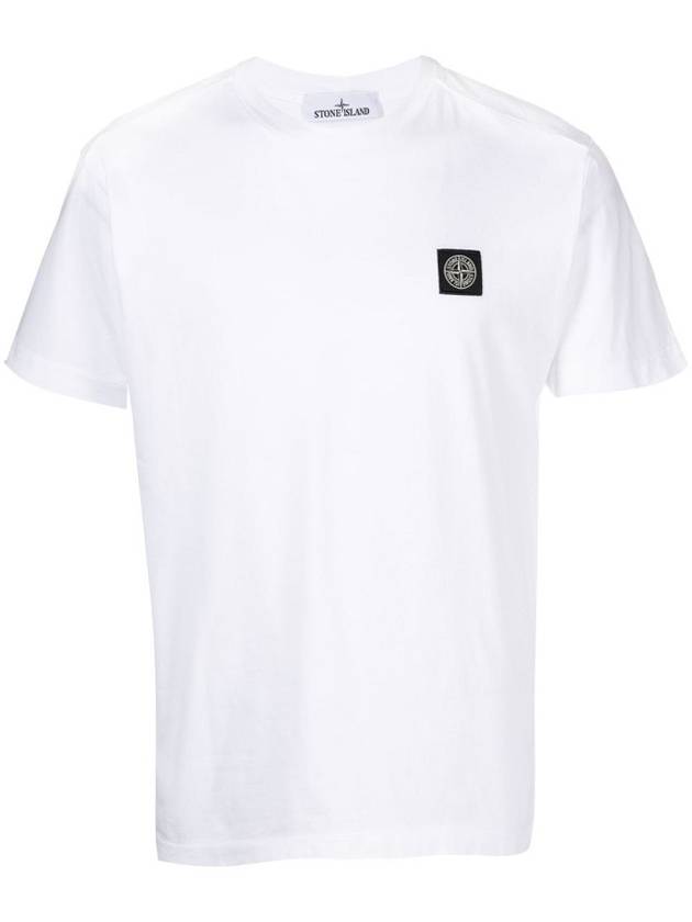 Logo Patch Short Sleeves T-Shirt White - STONE ISLAND - BALAAN 2