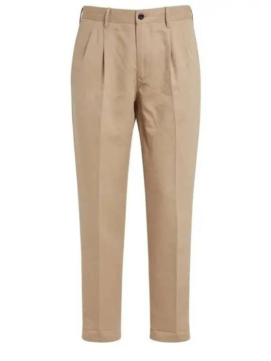 Linen tapered pants beige - INCOTEX - BALAAN 2