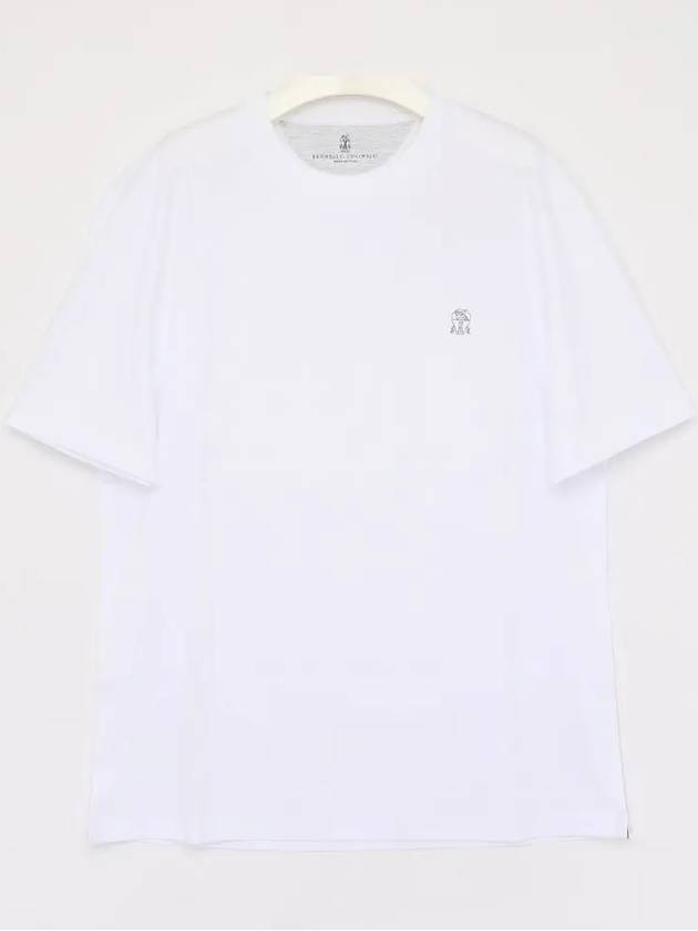 Logo Cotton Short-Sleeved T-Shirt White - BRUNELLO CUCINELLI - BALAAN 2