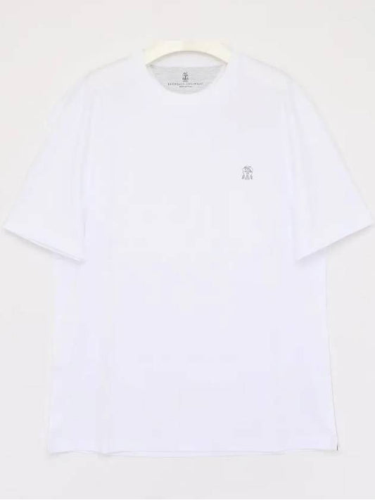 Logo Cotton Short-Sleeved T-Shirt White - BRUNELLO CUCINELLI - BALAAN 2