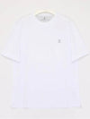 Logo Cotton Short-Sleeved T-Shirt White - BRUNELLO CUCINELLI - BALAAN 2