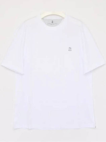 Logo Cotton Short-Sleeved T-Shirt White - BRUNELLO CUCINELLI - BALAAN 2