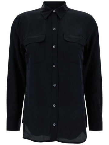 Black Silk Shirt With Pockets - EQUIPMENT - BALAAN 1