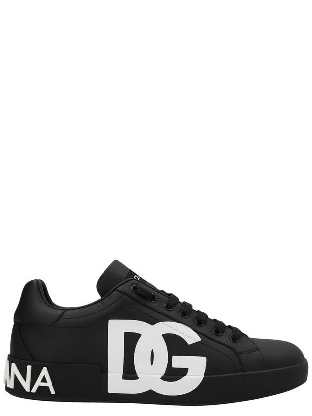 Saint Tropez Calfskin Sneakers Black - DOLCE&GABBANA - BALAAN 2