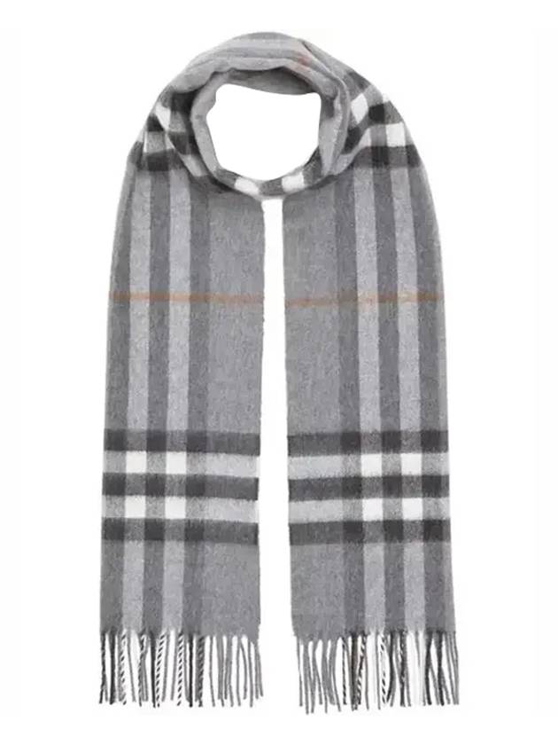 Classic Check Cashmere Scarf Grey - BURBERRY - BALAAN 1