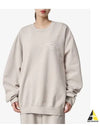 Logo Print Crew Neck Cotton Sweatshirt Dove White - SPORTY & RICH - BALAAN 2