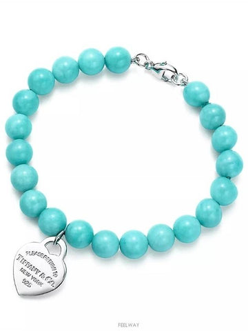 Tiffany Return to Heart Tag Bead Bracelet Silver in Amazona - TIFFANY & CO. - BALAAN 1