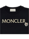 Moncler Kids 8 10 Logo Embroidered Short Sleeve T Shirt Black - MONCLER - BALAAN 2