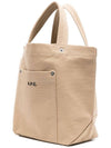 Small Horizontal Heavyweight Canvas Tote Bag Sand - A.P.C. - BALAAN 3