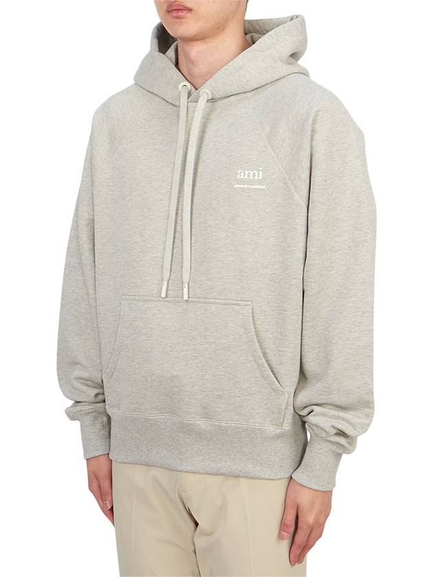 Alexandre Mattiussi Logo Print Hoodie Grey - AMI - BALAAN 3