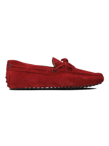 Men's Gommino Suede Driving Shoes Red - TOD'S - BALAAN 1