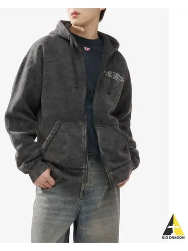 S Os Zip up Hood Black A121280WGAI9XX - DIESEL - BALAAN 1