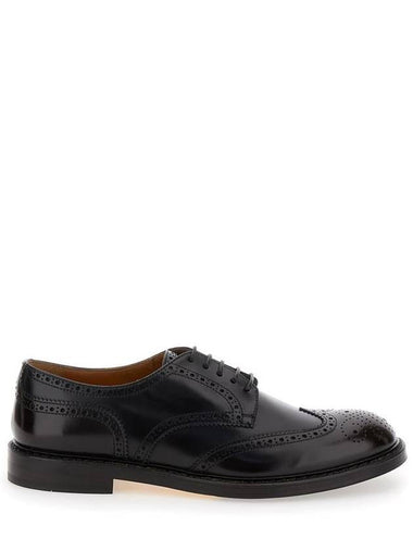 'Half Wing' Black Derby Shoes With Embellishments In Leather Man - DOUCAL'S - BALAAN 1