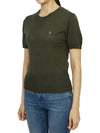 ORB Logo Short Sleeve Knit Top Green - VIVIENNE WESTWOOD - BALAAN 3