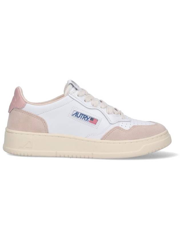 Medalist Leather Suede Low Top Sneakers White Pink - AUTRY - BALAAN 2