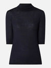 Women's Black Turtleneck Knit Short Sleeve UNGHIA - MAX MARA - BALAAN 2