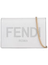 logo chain mini cross bag gray - FENDI - 2