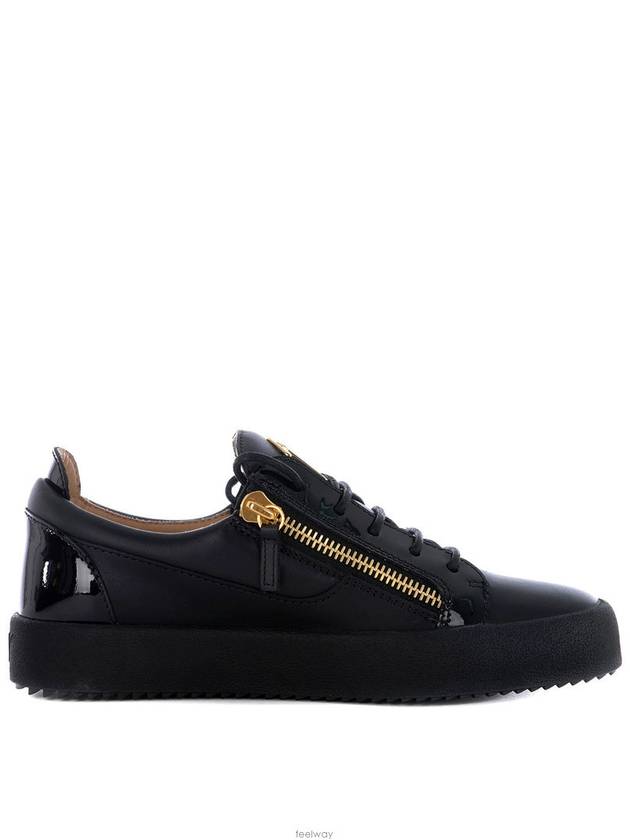 Frankie Crocodile Effect Low-Top Sneakers Black - GIUSEPPE ZANOTTI - BALAAN 3