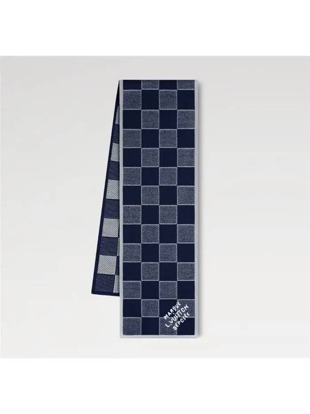 Damier Heritage Scarf Navy - LOUIS VUITTON - BALAAN 2