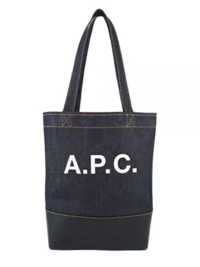 Logo Denim Axel Small Tote Bag Navy - A.P.C. - BALAAN 2