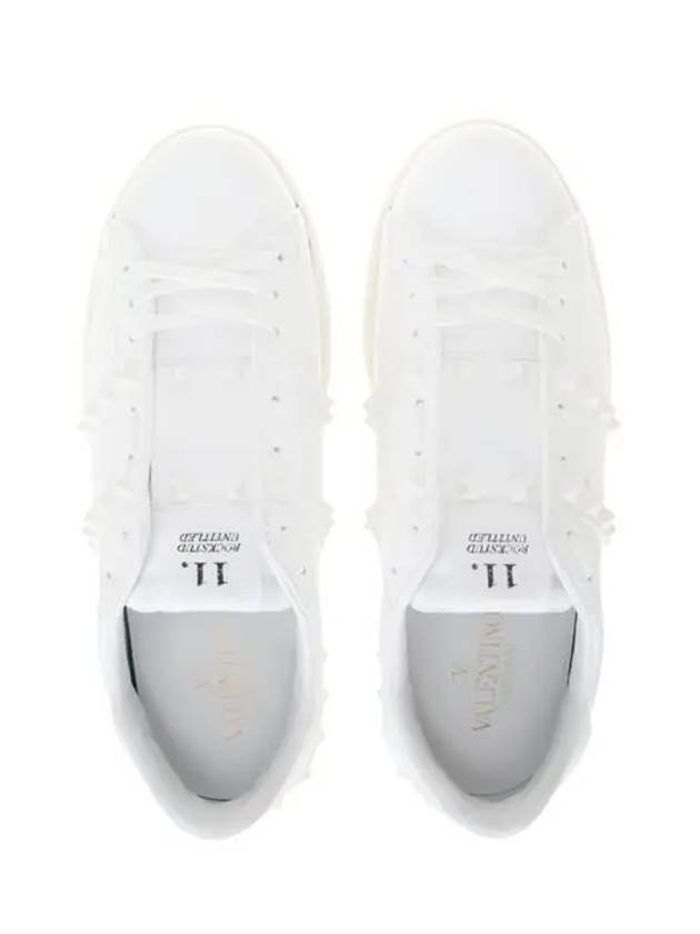 Rockstud Untitled Low Top Sneakers White - VALENTINO - BALAAN 6