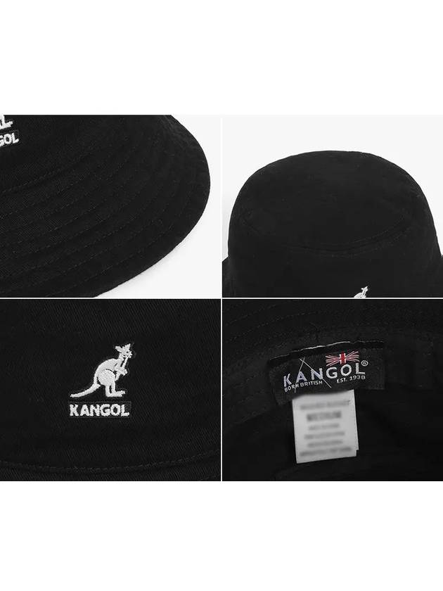 Washed Bucket Hat Black - KANGOL - BALAAN 4