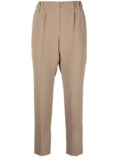 Cropped-Hose Mit Elastischem Bund Pants Brown - BRUNELLO CUCINELLI - BALAAN 2