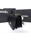 Women's CC Logo Gold Hardware Grained Calfskin Flap Cross Bag Black - CHANEL - BALAAN 5