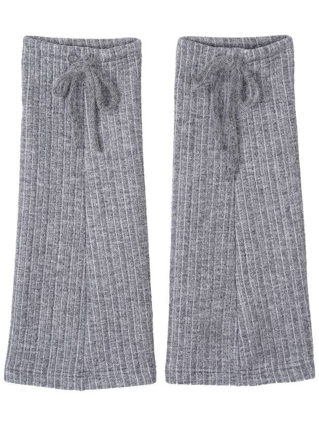 Ribbon Ribbed Boucle Leg Warmers Grey - HIGH SCHOOL DISCO - BALAAN 3