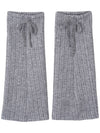 Ribbon Ribbed Boucle Leg Warmers Grey - HIGH SCHOOL DISCO - BALAAN 1