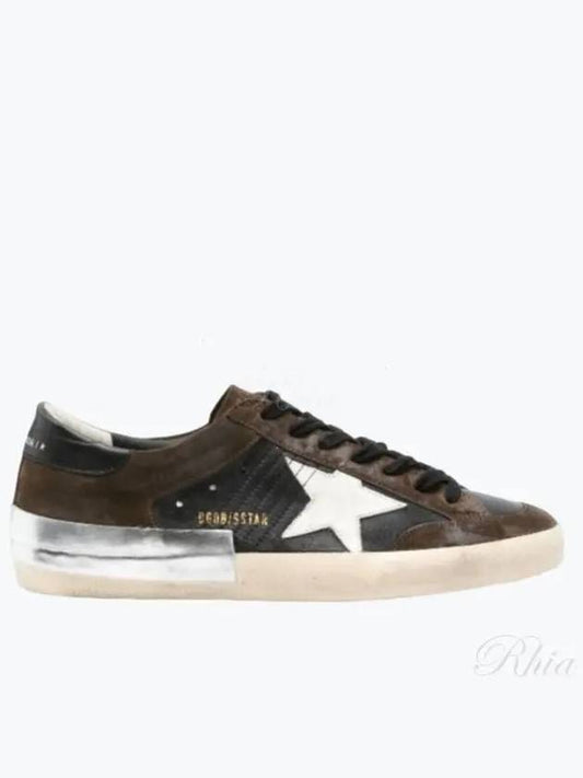 Superstar Suede Low Top Sneakers Black Brown - GOLDEN GOOSE - BALAAN 2