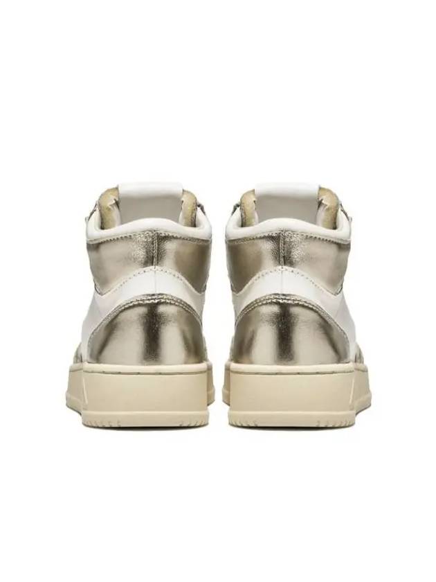 Medalist Leather High-Top Sneakers White Gold - AUTRY - BALAAN 4