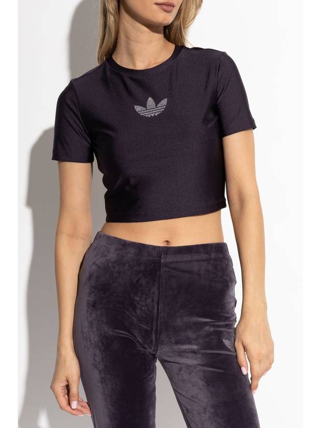 ADIDAS Originals Top With Shimmering Logo, Women's, Purple - ADIDAS ORIGINALS - BALAAN 3