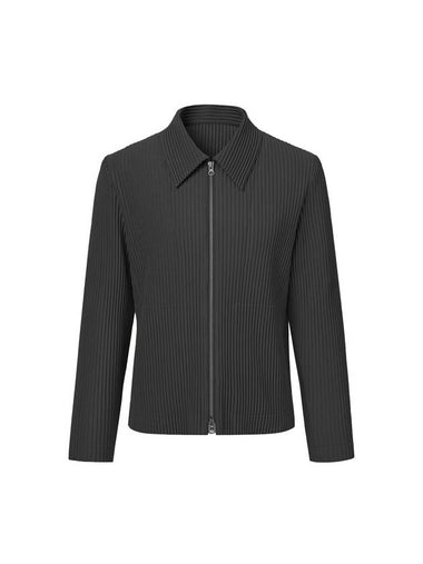 Men's Two-Way Pleated Blouson Jacket Black - MONPLISSE - BALAAN 1