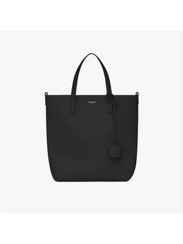 Shopping Toy Supple Leather Tote Bag Black - SAINT LAURENT - BALAAN 2