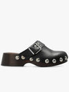 Retro Leather Mule Black - GANNI - BALAAN 1