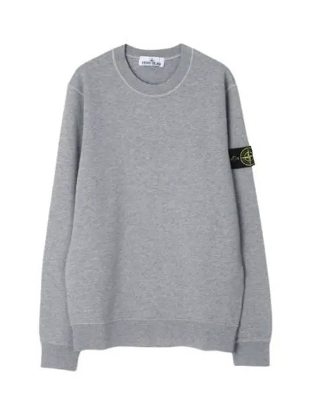 Compass Patch Crew Neck Sweatshirt Grey Melange - STONE ISLAND - BALAAN 2