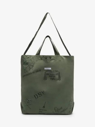 Print Ripstop Tote Bag Olive OR448CT264 - ENGINEERED GARMENTS - BALAAN 1