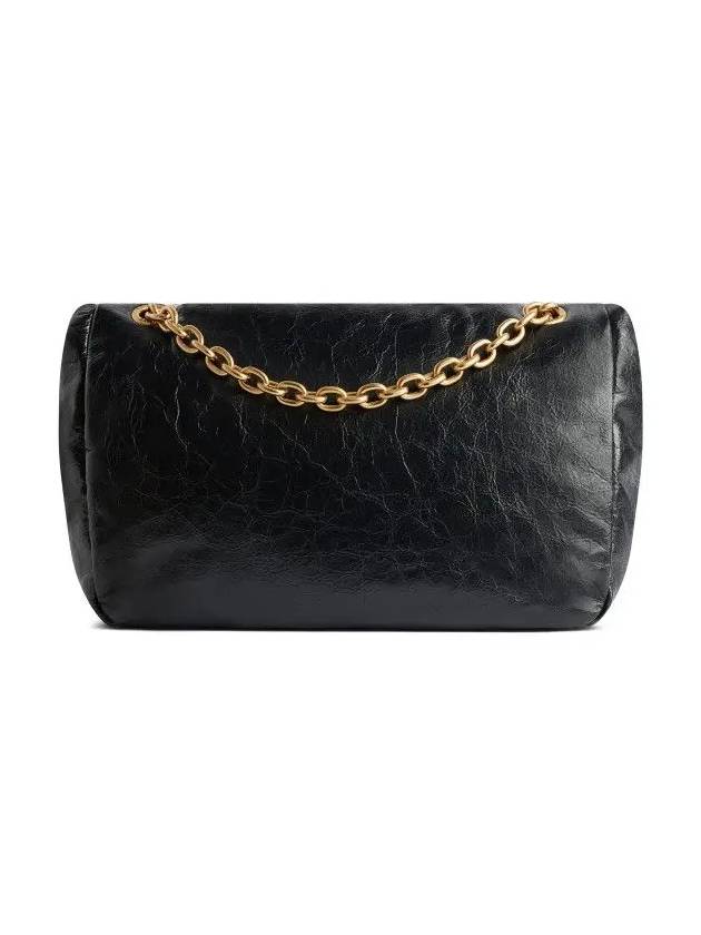 Monaco Small Chain Shoulder Bag Black - BALENCIAGA - BALAAN 5