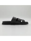 Hermes Chypre H Logo Calfskin Sandals Black - HERMES - BALAAN 6