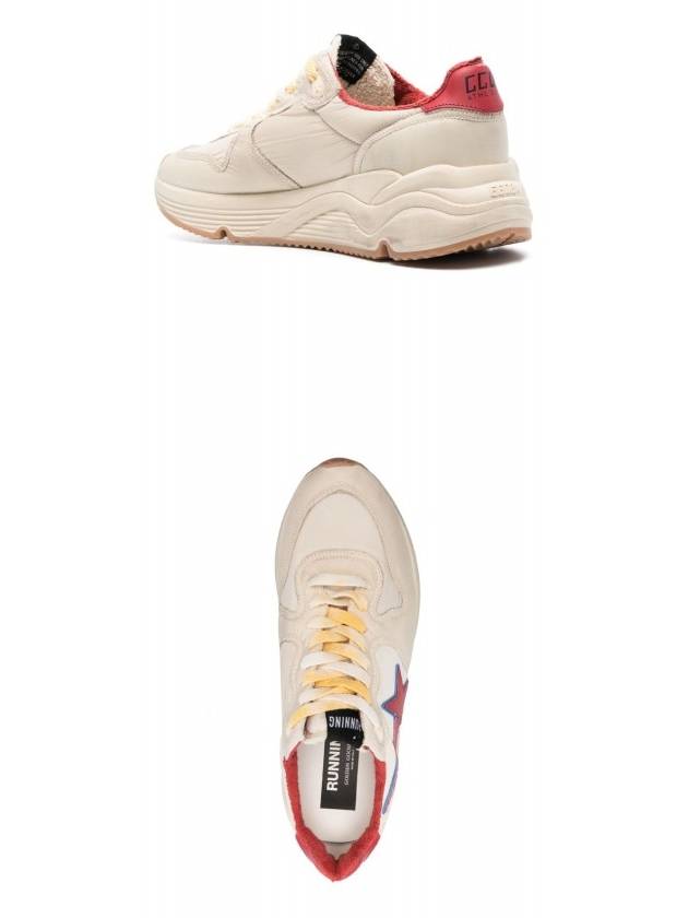 Men's Star Running Sole Low Top Sneakers Beige Red - GOLDEN GOOSE - BALAAN 6