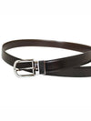 Round Buckle 30mm Reversible Leather Belt Black Brown - MONTBLANC - BALAAN 4