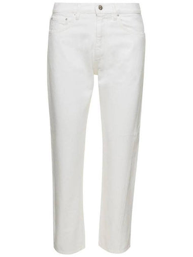 Women's Twisted Seam Straight Jeans Off-White - TOTEME - BALAAN 1