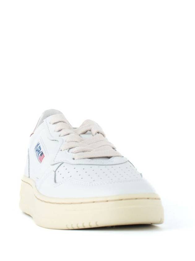 Medalist Pink Tab Leather Low Top Sneakers White - AUTRY - BALAAN 3