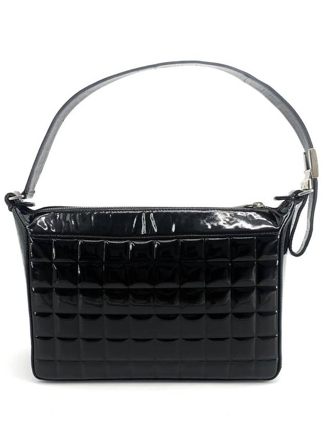 Patent chocolate bar shoulder bag - CHANEL - BALAAN 3